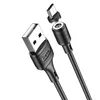 USB кабель HOCO X52 Sereno MicroUSB, 2.4А, магнитный, 1м, PVC (черный)