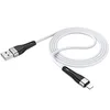 USB кабель BOROFONE BX46 Rush Lightning 8-pin, 1м, 2.4A, силикон (белый)