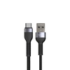 USB кабель Earldom EC-100C Type-C, 2.4A, 1м, нейлон (черный)