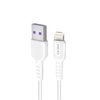 USB кабель Earldom EC-085I Lightning 8-pin, 2.4A, 0.25м, силикон (белый)