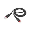 USB кабель HOCO X59 Victory Lightning 8-pin, 2.4А, 1м, нейлон (черный)