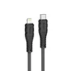 USB-C кабель HOCO X67 Nano Lightning 8-pin, 3А, PD 20W, 1м, силикон (черный)