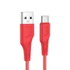 USB кабель HOCO X58 Airy Type-C, 3А, 1м, силикон (красный)