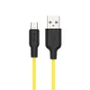 USB кабель HOCO X21 Plus Silicone MicroUSB, 2.4А, 1м, силикон (желтый/черный)