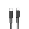 USB-C кабель HOCO X69 Jaeger Type-C, 3А, PD60W, 1м, нейлон (черный/белый)
