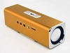 Колонки портативные "LP" K-101 Золото (Металл+3,5 мм+USB+microSD+заменяемый АКБ+FM радио) (коробка)