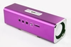 Колонки портативные "LP" K-101 Фиолет. (Металл+3,5 мм+USB+microSD+заменяемый АКБ+FM радио) (коробка)