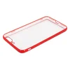 Защитная крышка "LP" для iPhone 7 Plus/8 Plus "Glass Case" с красной рамкой (прозр. стекло/коробка)