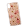 Защитная крышка "SwitchEasy" Fleur для iPhone X/Xs розовые цветы с золотом (прозрачная)