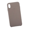 Защитная крышка для iPhone Xs Max Leather Сase кожаная (серая, коробка)