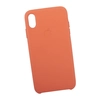 Защитная крышка для iPhone Xs Max Leather Сase кожаная (бледно-розовая, коробка)