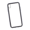 Чехол REMAX Shield для iPhone Xr прозрачное стекло с рамкой+TPU (черный)