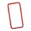 Чехол REMAX Shield для iPhone Xr прозрачное стекло с рамкой+TPU (красный)