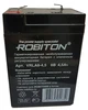 Аккумулятор Robiton VRLA6-4,5 6V, 4.5Ah, PB-12