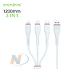 Дата-кабель MaiMi X16 (Lightning, Type-C, Micro-USB) 5A (Черный) 1.2m