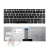 Клавиатура для Asus Eee PC 1201, 1215, UL20 черная с серебряной рамкой P/N: 9J.N2K82.A0R, 9J.N2K82.B0R 1