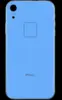 Задняя крышка для iPhone Xr Голубой (стекло, широкий вырез под камеру)