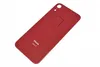 Задняя крышка для iPhone Xr Красный (стекло, широкий вырез под камеру, логотип) - Премиум