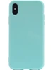Чехол-накладка для iPhone X/Xs Мятный с оранжевой окантовкой камеры