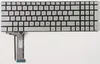 Клавиатура для Asus N551 G551 Серебристая с подсветкой p/n: 0KNB0-662BUI00, 9z. N8bbc. P1d, NSK-UPPB
