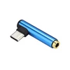 Переходник P-09 USB Type-C (m) — mini jack 3.5 mm, голубой