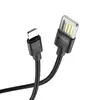 Кабель USB - Lightning (для iPhone) Hoco U55 (оплетка нейлон, 1.2 м.) черный