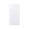 Задняя крышка для iPhone 12 белая (стекло, широкий вырез под камеру)