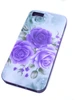 силиконовый чехол New Fashion Case для iphone 5/5S (бирюзовый фиолетовые розы)