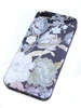 силиконовый чехол New Fashion Case для iphone 5/5S (чёрный с цветами)
