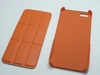Задняя накладка для iPhone 5/5S с магнитной крышкой кожзам оранжевый