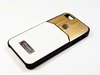 задняя накладка для iPhone 5/5S &quot;Кожа/металл&quot; белая/медная пластиковый бокс
