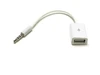 Аудио-переходник Jack 3.5mm (m) - USB (f) AUX, круглый, силикон, белый (0.1m) в техпаке