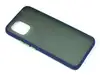 Задняя накладка для Samsung SM-A415F Galaxy A41, Skin Feeling, силикон/пластик, тёмно-синяя рамка
