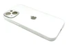силиконовый чехол для iPhone 13, стеклянная поверхность, белый