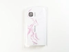 Крышка АКБ Nokia C5-03 (White Illuvial) белая с розовым рисунком оригинал 100%