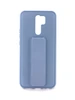 Чехол-подставка с магнитом для Xiaomi Redmi 9 (2020) серо-голубой