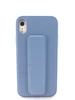 Чехол-подставка (силикон,магнит) для iPhone XR серо-голубой