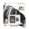 Карта памяти MicroSD  64GB  Kingston Class 10 Canvas Select Plus A1 (100 Mb/s) + SD адаптер