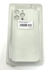 Задняя крышка для iPhone 13 Pro Max (стекло) Серебряная с широкими отверстиями