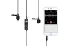 Boya BY-M1DM Двойной петличный микрофон для Apple Iphone, Ipad и телефона Android, 4м