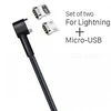 Магнитная зарядка apple Hoco U20 для iPhone Lightning + micro USB, 2 в 1