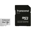Карта памяти microSDHC UHS-I U1 Transcend 32 ГБ, 100 МБ/с, Class 10, TS32GUSD300S-A, 1 шт., переходник SD