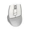 Мышь A4TECH Fstyler FG30, оптическая, беспроводная, USB, белый и серый [fg30 white]