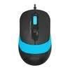 Мышь A4TECH Fstyler FM10, оптическая, проводная, USB, черный и синий [fm10 blue]