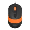 Мышь A4TECH Fstyler FM10, оптическая, проводная, USB, черный и оранжевый [fm10 orange]