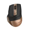 Мышь A4TECH Fstyler FG35, оптическая, беспроводная, USB, бронзовый и черный [fg35 bronze]