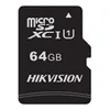 Карта памяти microSDXC UHS-I U1 Hikvision 64 ГБ, 92 МБ/с, Class 10, HS-TF-C1(STD)/64G/ZAZ01X00/OD, 1 шт., без адаптера
