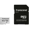 Карта памяти microSDXC UHS-I U1 Transcend 64 ГБ, 100 МБ/с, Class 10, TS64GUSD300S-A, 1 шт., переходник SD