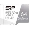 Карта памяти microSDXC UHS-I U3 Silicon Power Superior 64 ГБ, 100 МБ/с, Class 10, SP064GBSTXDA2V20SP, 1 шт., переходник SD