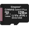 Карта памяти microSDXC UHS-I U1 Kingston Canvas Select Plus 128 ГБ, 100 МБ/с, Class 10, SDCS2/128GBSP, 1 шт., без адаптера